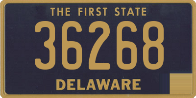 DE license plate 36268