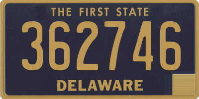 DE license plate 362746