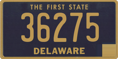 DE license plate 36275