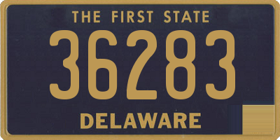 DE license plate 36283