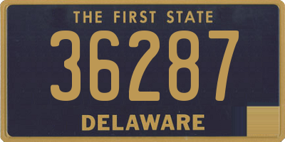 DE license plate 36287