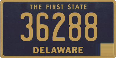 DE license plate 36288