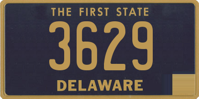 DE license plate 3629
