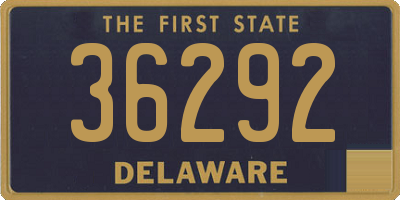 DE license plate 36292