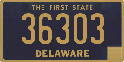 DE license plate 36303