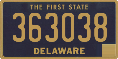 DE license plate 363038