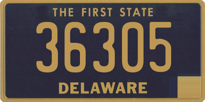 DE license plate 36305