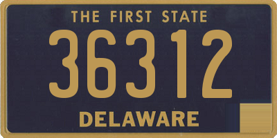 DE license plate 36312