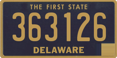 DE license plate 363126