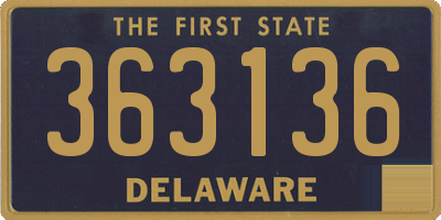 DE license plate 363136