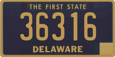 DE license plate 36316