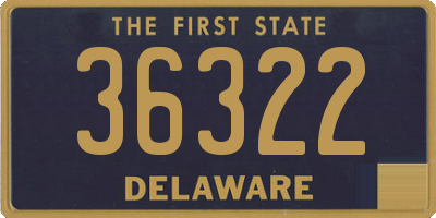 DE license plate 36322