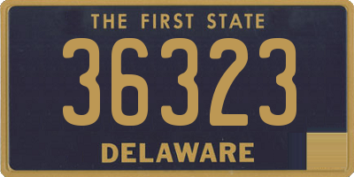 DE license plate 36323