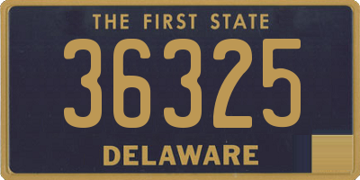 DE license plate 36325