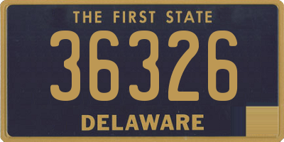 DE license plate 36326