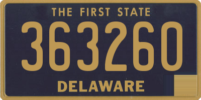 DE license plate 363260