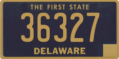 DE license plate 36327