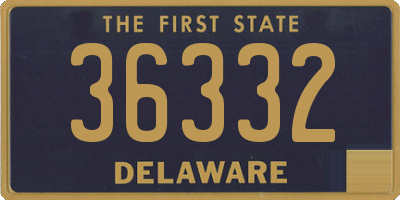 DE license plate 36332