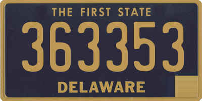 DE license plate 363353