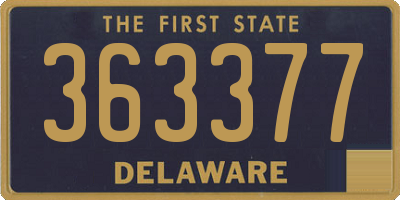 DE license plate 363377