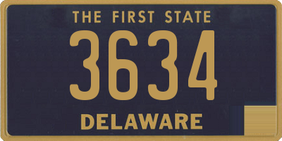 DE license plate 3634