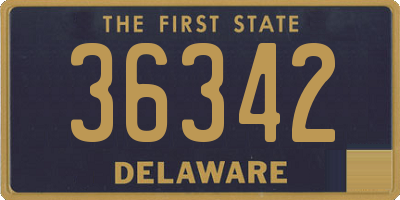 DE license plate 36342