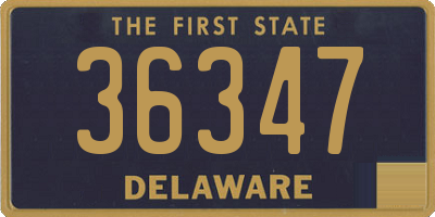 DE license plate 36347