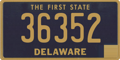 DE license plate 36352