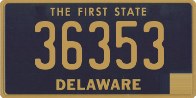 DE license plate 36353