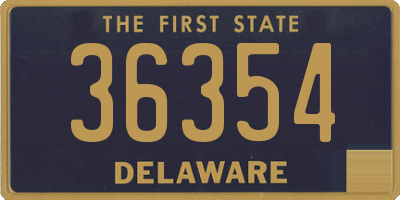 DE license plate 36354