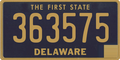 DE license plate 363575