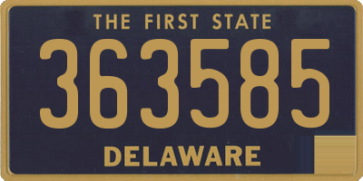 DE license plate 363585