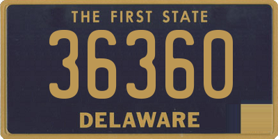 DE license plate 36360