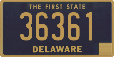 DE license plate 36361