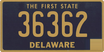 DE license plate 36362