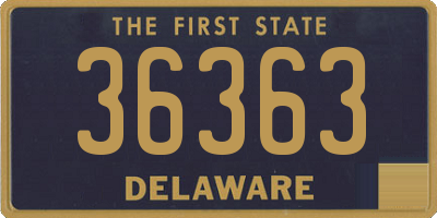 DE license plate 36363