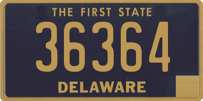 DE license plate 36364