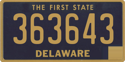 DE license plate 363643