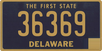 DE license plate 36369