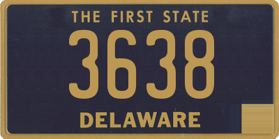 DE license plate 3638