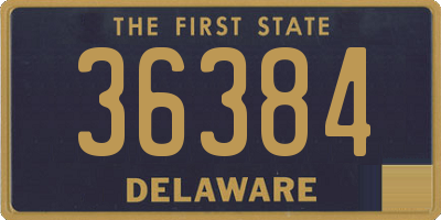 DE license plate 36384