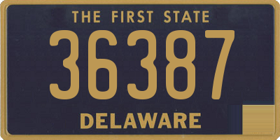 DE license plate 36387