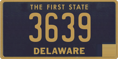 DE license plate 3639