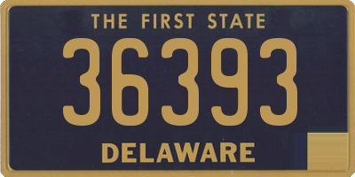 DE license plate 36393