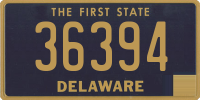 DE license plate 36394