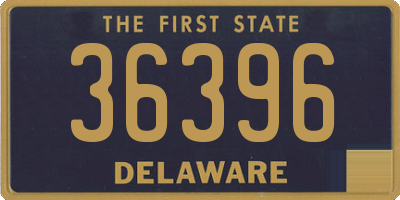 DE license plate 36396