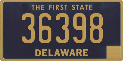 DE license plate 36398