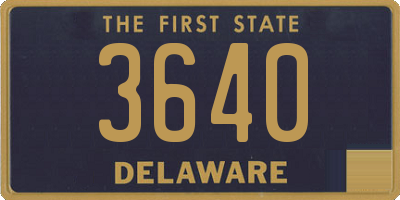 DE license plate 3640