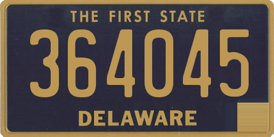 DE license plate 364045