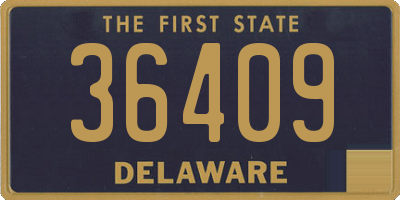 DE license plate 36409